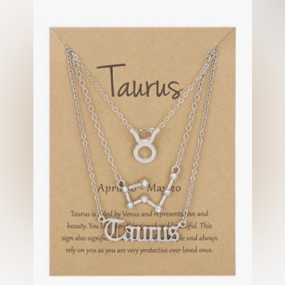 Fashion Jewelry Zodiac Sign Necklace 3pcs Horoscope NWT bag plus 2 poly Mailers
